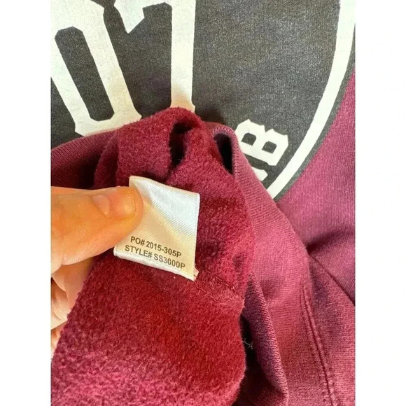 SM Double sided Independent Trading Co. Long Sleeve Shirt Maroon heavy cotton - Picture 8 of 8